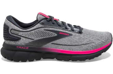 Image of Brooks Trace 2 Running Shoes - Womens, Medium, Oyster/Ebony/Pink, 5.0, 1203751B038.050