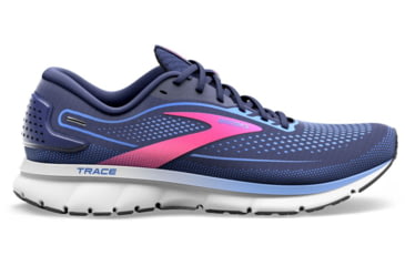 Image of Brooks Trace 2 Running Shoes - Womens, Medium, Peacoat/Blue/Pink, 5.0, 1203751B460.050