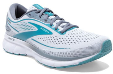 Image of Brooks Trace 2 Running Shoes - Womens, Medium, White/Grey/Porcelain, 9.0, 1203751B185.090