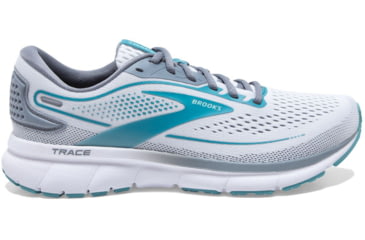 Image of Brooks Trace 2 Running Shoes - Womens, Medium, White/Grey/Porcelain, 9.0, 1203751B185.090