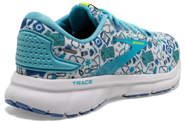 Image of Brooks Trace 2 Running Shoes - Womens, Medium, White/Nightlife/Bluefish, 6.0, 1203751B135.060