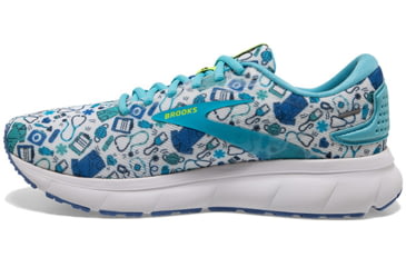 Image of Brooks Trace 2 Running Shoes - Womens, Medium, White/Nightlife/Bluefish, 6.0, 1203751B135.060