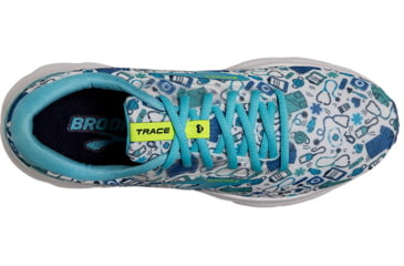 Image of Brooks Trace 2 Running Shoes - Womens, Medium, White/Nightlife/Bluefish, 6.0, 1203751B135.060