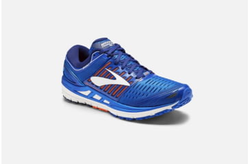 Image of Brooks Transcend 5 Mens Road Running Shoes, Blue/Orange/White, 9 US, Medium, 1102761D463.090