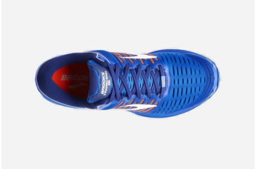 Image of Brooks Transcend 5 Mens Road Running Shoes, Blue/Orange/White, 9 US, Medium, 1102761D463.090