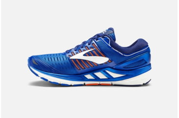 Image of Brooks Transcend 5 Mens Road Running Shoes, Blue/Orange/White, 9 US, Medium, 1102761D463.090
