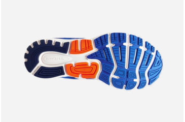 Image of Brooks Transcend 5 Mens Road Running Shoes, Blue/Orange/White, 9 US, Medium, 1102761D463.090