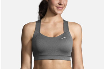 Image of Brooks Moving Comfort UpLift Crossback Bra - Women's, Heather Asphalt, XS, 300616020.02