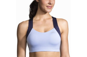 Image of Brooks UpLift Crossback Sports Bra, Seaglass/Navy, Large, 300616440.035
