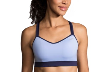 Image of Brooks UpLift Crossback Sports Bra, Seaglass/Navy, Small, 300616440.025