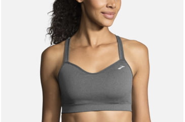 Image of Brooks Moving Comfort UpRise Crossback Bra - Women's, Heather Asphalt, M, 300614020.03