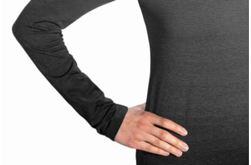 Image of Brooks Women's Streaker Long Sleeve Running Shirt, Black/Oxford, Large, 221142036.035