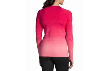Image of Brooks Women's Streaker Long Sleeve Running Shirt, Dahlia/Salmon, Large, 221142679.035
