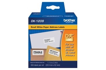 Image of Brother DK1209 Labels Small White 1.1 X 2.4 Roll Of 800