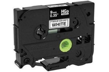 Image of Brother Mobile Solutions HGE2215PK 9mm .35in HGe Tape with Standard Adhesive, 26.2ft, Black on White, Pack of 5 HGe2215PK