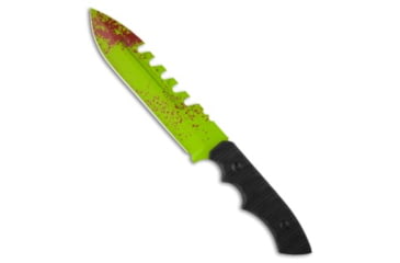 Image of Brous Blades Brous Blades Coroner Knife Zombie Green Fixed Blade 6.25" Plain Limited, Black, D2, adult, BHQ-15651