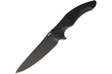 Image of Brous Blades T5 Fixed Blade Blackout Fixed Blade Knife, 5.25in, D2 Tool Steel, Standard Edge, Blackout, Black, G10 Handle BRB155