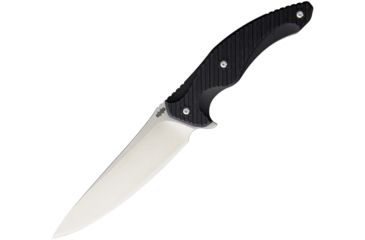 Image of Brous Blades T5 Fixed Blade Satin Black Fixed Blade Knife, 5.25in, D2 Tool Steel, Standard Edge, Satin, Black, G10 Handle BRB153