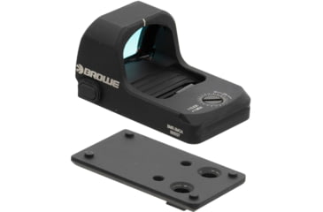 Image of BROWE 1x23mm 3 MOA Red Dot Micro Reflex w/DOCTER Footprint, GLOCK Dovetail Adapter, Black, One Size, BMR-3MOA-GL