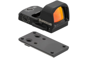 Image of BROWE 1x23mm 3 MOA Red Dot Micro Reflex w/DOCTER Footprint, SIG Dovetail Adapter, Black, One Size, BMR-3MOA-SIG