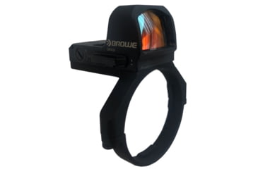Image of BROWE 1x23mm 3 MOA Red Dot Micro Reflex w/RMR Footprint &amp; Bottom Loading Battery, ACC-011 4x32 Adapter, Black, One Size, BMR-3MOA-R-011