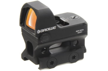 Image of BROWE 1x23mm 3 MOA Red Dot Micro Reflex w/RMR Footprint &amp; Bottom Loading Battery, 1/3 Co-Witness Mount, Black, One Size, BMR-3MOA-R-1/3CW
