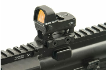 Image of BROWE 1x23mm 3 MOA Red Dot Micro Reflex w/RMR Footprint &amp; Bottom Loading Battery, 1/3 Co-Witness Mount, Black, One Size, BMR-3MOA-R-1/3CW