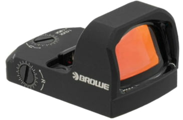 Image of BROWE 1x23mm 3 MOA Red Dot Micro Reflex w/RMR Footprint &amp; Bottom Loading Battery, No Mount, Black, One Size, BMR-3MOA-R