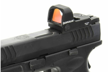 Image of BROWE 1x23mm 3 MOA Red Dot Micro Reflex w/RMR Footprint &amp; Bottom Loading Battery, Ultra Low Picatinny Mount, Black, One Size, BMR-3MOA-R-LP