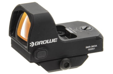 Image of BROWE 1x23mm 3 MOA Red Dot Micro Reflex w/RMR Footprint, Side Loading Battery w/Ultra Low Picatinny Mount, Black, One Size, BMR-3MOA-RS-LP