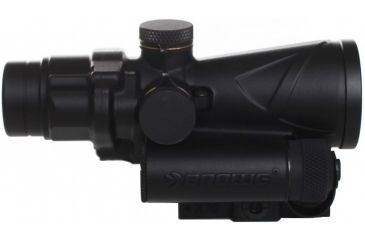 Image of BROWE 4x32 Combat Optic Rifle Scope, 5.56mm Chevron, Red, Black, BCO-001