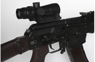 Image of BROWE 4x32 Combat Optic Rifle Scope, 5.56mm Chevron RS, Red, Black, BCO-001-RS