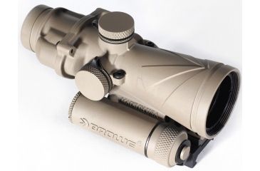 Image of BROWE 4x32 Combat Optic Rifle Scope, FDE 7.62x51mm Chevron, Red, Flat Dark Earth, BCO-002-FDE