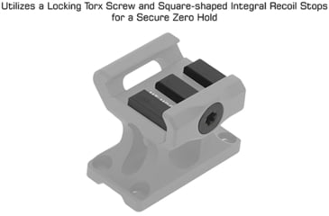 Image of BROWE MRO 1/3 Co-Witness Mount, Black, One Size, MNT-MRO-1/3CW