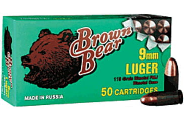 Image of Brown Bear Ammo 9mm Luger 115gr. Fmj 50-pack