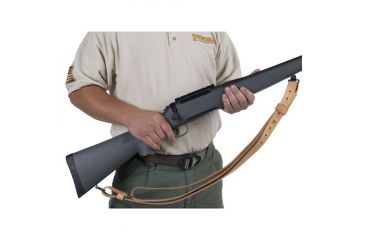 Image of Brownells 084004125 Quick-Set Latigo Sling W/Swivel 1.25'' Tan Leather