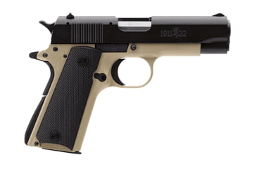 Image of Browning 1911-22-Compact Pistol, .22 Long Rifle, 3.625 in barrel, aluminum alloy frame, black checkered plastic grip, blowback operated semi-auto, single-action, grip safety, manual thumb safety, fixed combat, 10 round magazine, BG-1911-22-CPT-FRRMPG