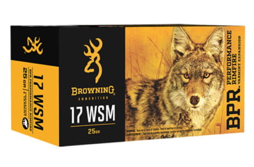 Image of Browning BPR .17 Winchester Super Magnum 25 grain Polymer Tip Rimfire Ammo, 50 Rounds, B196117050