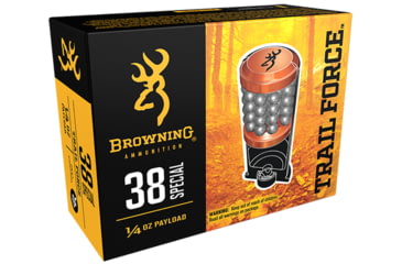 Image of Browning Trail Force .38 Special 9 Shot Size Pistol Ammo, 20 Rounds, B191300381