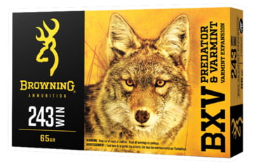 Image of Browning BXV .243 Winchester 65 grain Polymer Tip Centerfire Rifle Ammo, 20 Rounds, B192302431