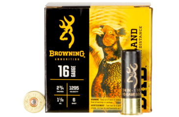 Image of Browning BXD Upland 16 Gauge 2.75 in 1 1/8 oz #6 Centerfire Shotgun Shot Ammo, 25 Rounds, B193511626