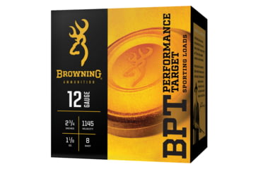 Image of Browning BPT Performance Shotshell Loads 12 Gauge 2.75 in 1 1/8 oz #8 Centerfire Shotgun Shot Ammo, 100 Rounds, B193601228