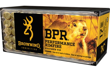 Image of Browning BPR .17 Hornady Magnum Rimfire 17 grain Polymer Tip Rimfire Ammo, 50 Rounds, B195117050