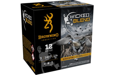 Image of Browning Ammo Wicked Blend 12Gauge 3" 1 1/4Oz 3/5Bi Shot 25 Per Box/10 Case, B193431233