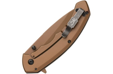 Image of Browning Auruc Assisted Opening Folding Knife - Box, 3.375in, D2 High Carbon Steel, Drop Point, G10 Handle, N, 3220483B