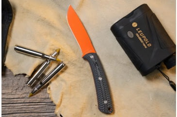 Image of Browning Back Country Fixed Blade Knife - Box, 3.5in, D2 High Carbon Steel, Drop Point, G10 Handle, Blaze, 3220522B