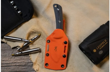 Image of Browning Back Country Small Fixed Blade Knife - Box, 2.75in, Deep Belly Skinner, Composite Handle, Blaze, 3220499B