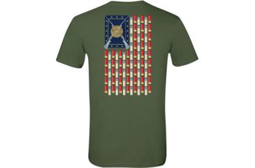 Image of Browning Bg Men's T-shirt Shotgun Shell Flag X-large Military Green