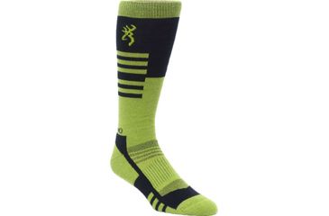 Image of Browning Bg Unisex Elm Socks M/l Black &amp; Green Calf Height