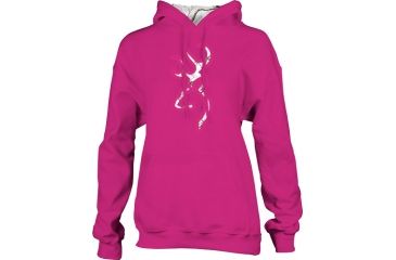 Image of Browning Bg Women's Hoodie Fuscia/camo Medium W/buck Mark Logo